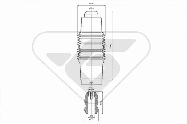 KP084 HUTCHINSON Пылезащитный комплект, амортизатор (фото 1)