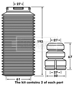 BPK7036 BORG & BECK Пылезащитный комплект, амортизатор (фото 1)