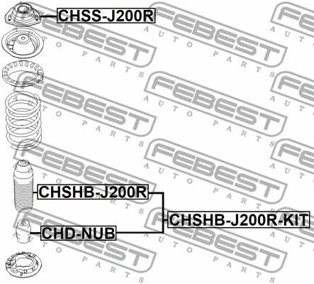 CHSHB-J200R-KIT FEBEST Пылезащитный комплект, амортизатор (фото 2)