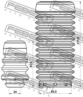 FDSHB-FUSF-KIT FEBEST Пылезащитный комплект, амортизатор (фото 2)