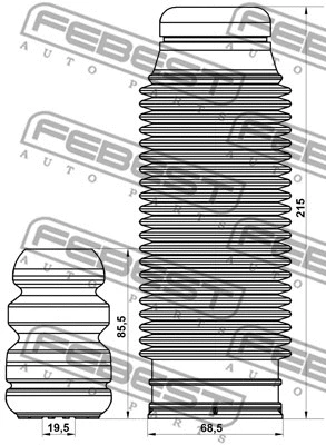 HYSHB-SFEIIF-KIT FEBEST Пылезащитный комплект, амортизатор (фото 2)