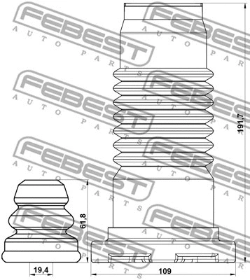 MZSHB-GGF-KIT FEBEST Пылезащитный комплект, амортизатор (фото 2)