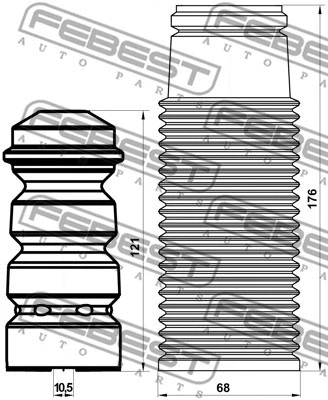 OPSHB-CORDR-KIT FEBEST Пылезащитный комплект, амортизатор (фото 2)