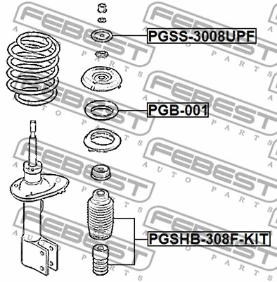PGSHB-308F-KIT FEBEST Пылезащитный комплект, амортизатор (фото 2)