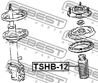 TSHB-12 FEBEST Пылезащитный комплект, амортизатор (фото 2)