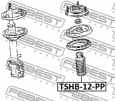 TSHB-12-PP FEBEST Пылезащитный комплект, амортизатор (фото 2)