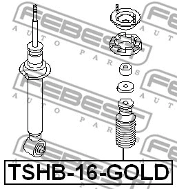 TSHB-16-GOLD FEBEST Пылезащитный комплект, амортизатор (фото 2)