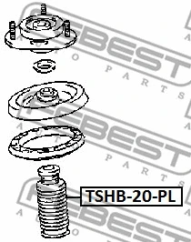 TSHB-20-PL FEBEST Пылезащитный комплект, амортизатор (фото 2)