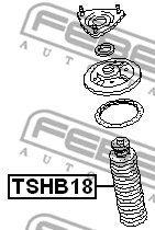 TSHB18 FEBEST Пылезащитный комплект, амортизатор (фото 2)