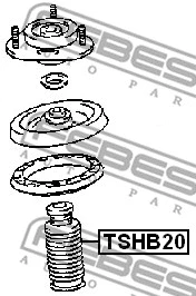 TSHB20 FEBEST Пылезащитный комплект, амортизатор (фото 2)