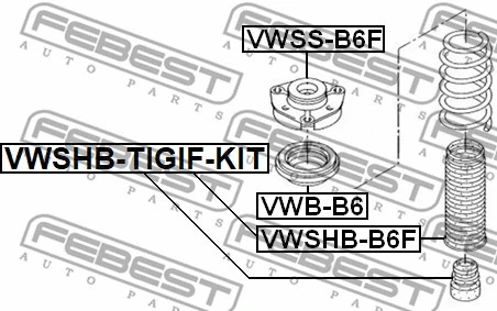 VWSHB-TIGIF-KIT FEBEST Пылезащитный комплект, амортизатор (фото 2)