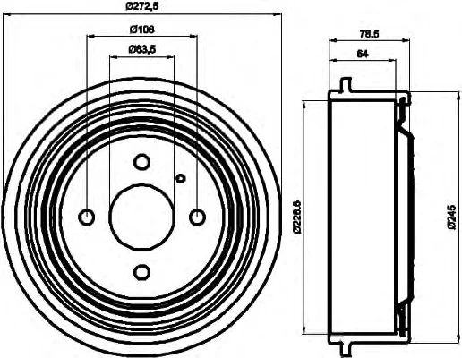 8DT 355 300-131 BEHR/HELLA/PAGID Тормозной барабан (фото 1)