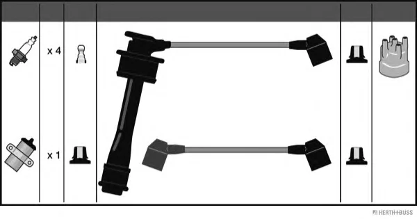 J5382035 HERTH+BUSS Высоковольтные провода (комплект проводов зажигания) (фото 2)