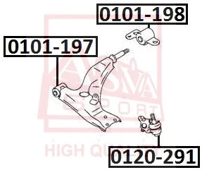 0101-197 ASVA Подвеска, рычаг независимой подвески колеса (фото 1)