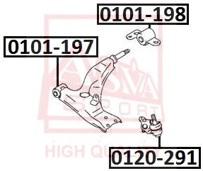 0101-198 ASVA Подвеска, рычаг независимой подвески колеса (фото 1)