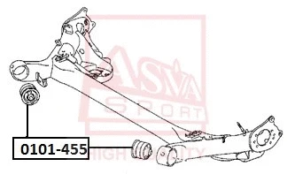 0101-455 ASVA Подвеска, рычаг независимой подвески колеса (фото 1)