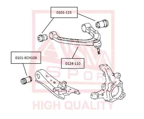 0101-KCH10X ASVA Подвеска, рычаг независимой подвески колеса (фото 1)