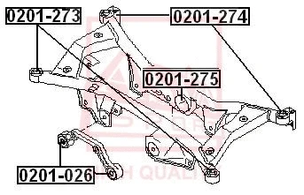 0201-026 ASVA Подвеска, рычаг независимой подвески колеса (фото 1)