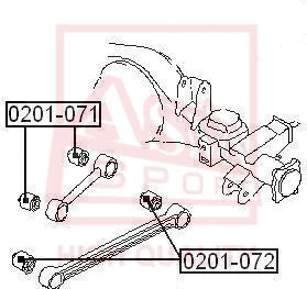 0201-072 ASVA Подвеска, рычаг независимой подвески колеса (фото 1)