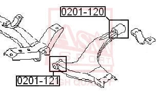 0201-121 ASVA Подвеска, рычаг независимой подвески колеса (фото 1)