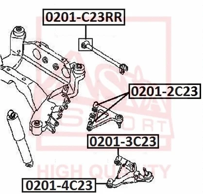 0201-3C23 ASVA Подвеска, рычаг независимой подвески колеса (фото 1)