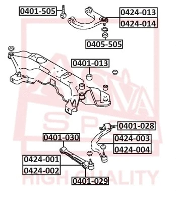 0401-013 ASVA Подвеска, рычаг независимой подвески колеса (фото 1)