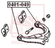 0401-049 ASVA Подвеска, рычаг независимой подвески колеса (фото 1)