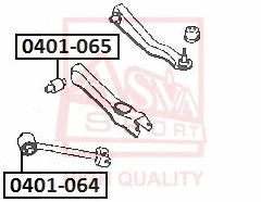 0401-065 ASVA Подвеска, рычаг независимой подвески колеса (фото 1)