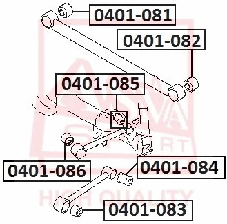 0401-083 ASVA Подвеска, рычаг независимой подвески колеса (фото 1)