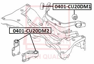 0401-CU20DM2 ASVA Подвеска, рычаг независимой подвески колеса (фото 1)