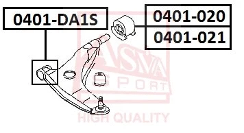 0401-DA1S ASVA Подвеска, рычаг независимой подвески колеса (фото 1)