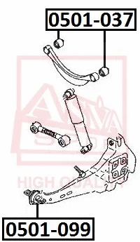 0501-037 ASVA Подвеска, рычаг независимой подвески колеса (фото 1)