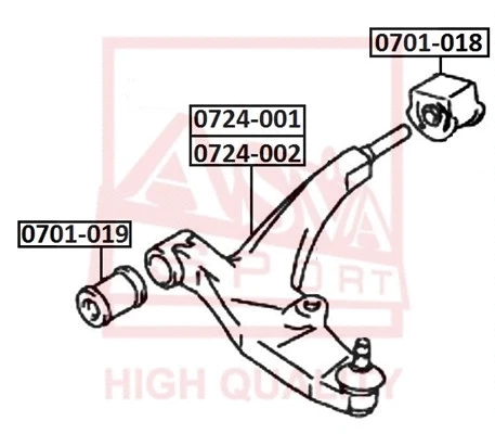 0701-018 ASVA Подвеска, рычаг независимой подвески колеса (фото 1)