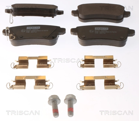 8110 25055 TRISCAN Комплект тормозных колодок, дисковый тормоз (фото 1)