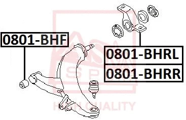 0801-BHF ASVA Подвеска, рычаг независимой подвески колеса (фото 1)