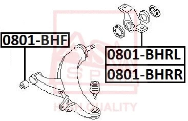 0801-BHRL ASVA Подвеска, рычаг независимой подвески колеса (фото 1)