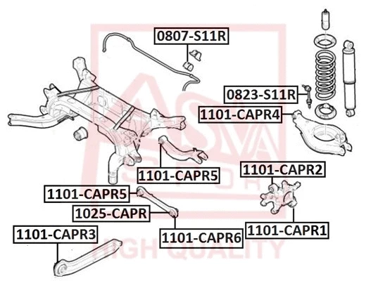 1101-CAPR2 ASVA Подвеска, рычаг независимой подвески колеса (фото 1)