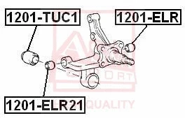 1201-ELR21 ASVA Подвеска, рычаг независимой подвески колеса (фото 1)