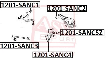 1201-SANC2 ASVA Подвеска, рычаг независимой подвески колеса (фото 1)