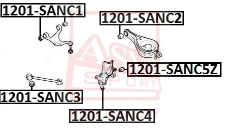 1201-SANC3 ASVA Подвеска, рычаг независимой подвески колеса (фото 1)