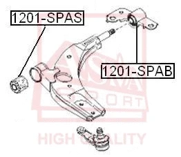 1201-SPAS ASVA Подвеска, рычаг независимой подвески колеса (фото 1)