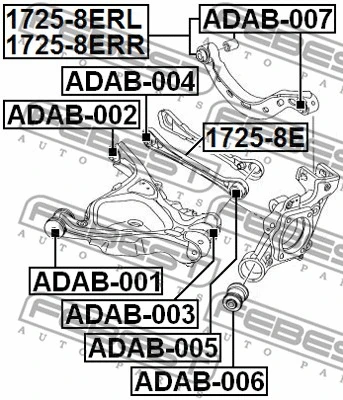 ADAB-006 FEBEST Подвеска, рычаг независимой подвески колеса (фото 2)