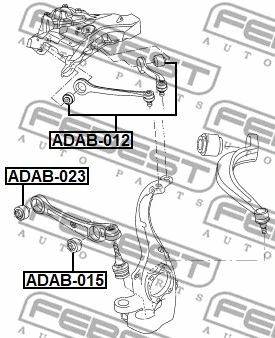 ADAB-023 FEBEST Подвеска, рычаг независимой подвески колеса (фото 2)