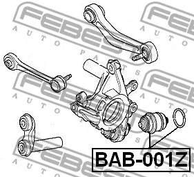 BAB-001Z FEBEST Подвеска, рычаг независимой подвески колеса (фото 2)