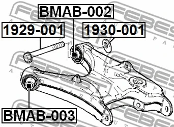 BMAB-002 FEBEST Подвеска, рычаг независимой подвески колеса (фото 2)