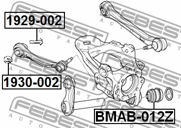 BMAB-012Z FEBEST Подвеска, рычаг независимой подвески колеса (фото 2)