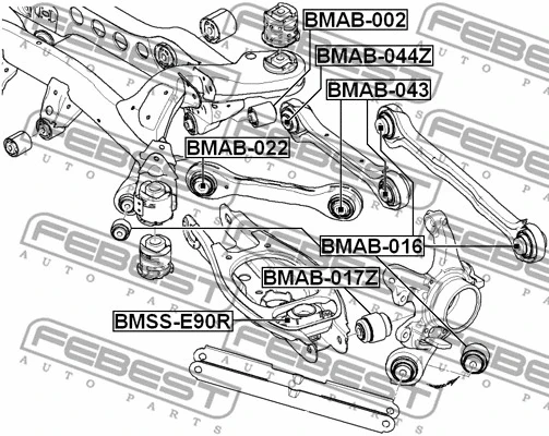BMAB-017Z FEBEST Подвеска, рычаг независимой подвески колеса (фото 2)