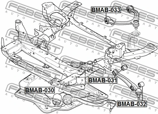 BMAB-033 FEBEST Подвеска, рычаг независимой подвески колеса (фото 2)