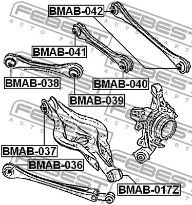 BMAB-036 FEBEST Подвеска, рычаг независимой подвески колеса (фото 2)