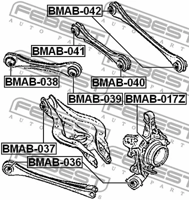 BMAB-038 FEBEST Подвеска, рычаг независимой подвески колеса (фото 2)
